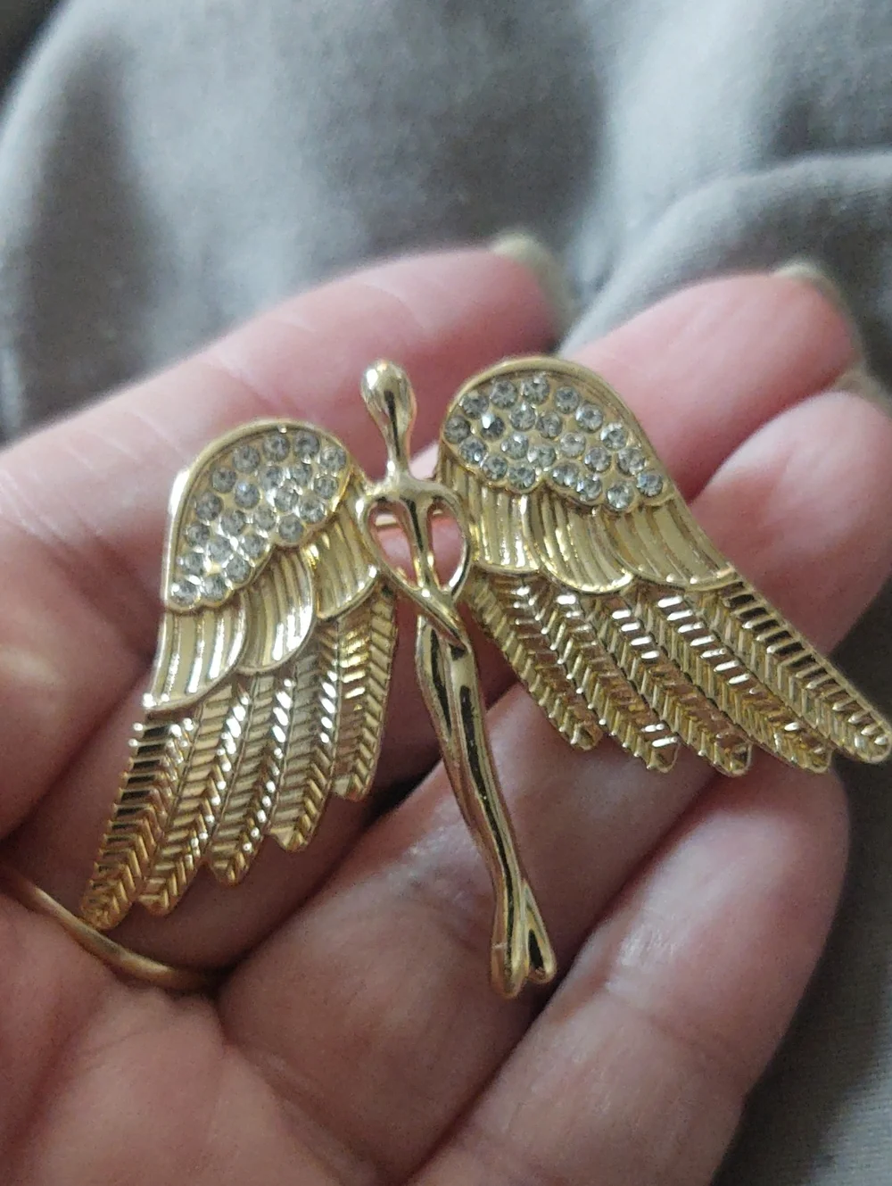 Golden Angel Brooch